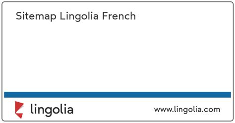 Sitemap Lingolia French