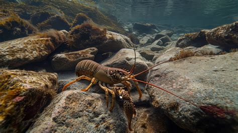 lobster underwater, marine life, crustacean habitat, ocean wildlife ...