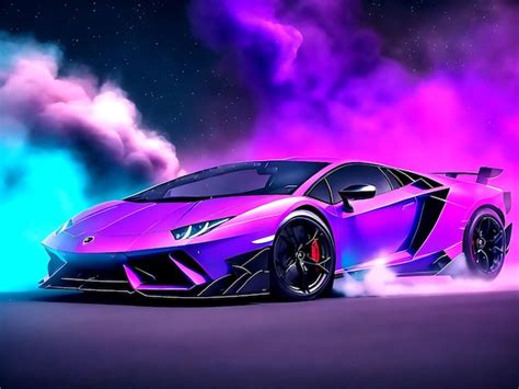 Premium AI Image | Wallpaper of lamborghini car with smoke and galaxy ...