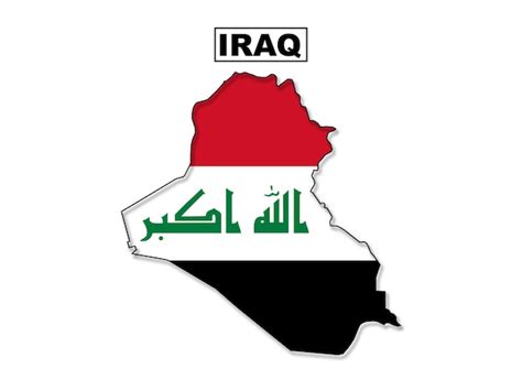 Premium Vector | Iraq flag map in vector