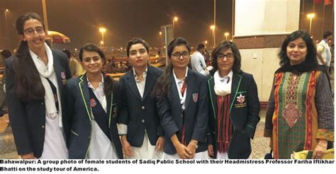 Female students of Sadiq Public School,Bahawalpur arrive in US on study ...