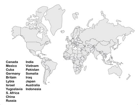 World Map Worksheet Printable | Printablee