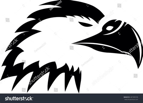 Tattoo Eagle Head Logo Black White Stock Vector (Royalty Free) 487399729 | Shutterstock