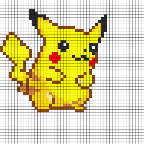 Pikachu Perler Bead Pattern Perler Bead Pattern | Bead Sprites ...