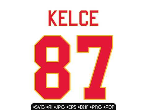 Kelce 87 NFL Vektor-Svg jpg ai Eps Dxf Png Svg einfach | Etsy