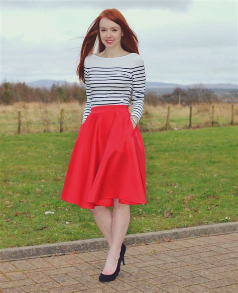 Red flare skirt | Fashion, Modest fashion, Fashion outfits