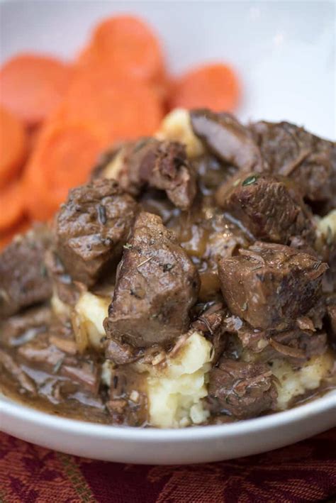 Slow Cooker Beef Tips with Gravy - Valerie's Kitchen