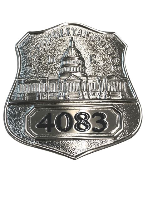 METRO DC POLICE BADGE FLAT BACK