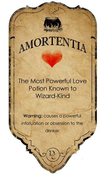 Amortentia potion label by ~rottenyouth on deviantART | Harry potter potion labels, Harry potter ...