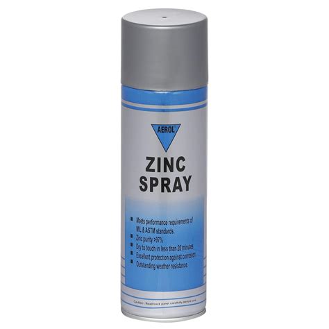 AEROL Zinc Rich Cold Galvanizing Spray (Bright Silver Coating), Grade 3060 (350g/493 ml ...