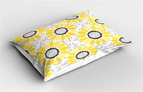 Yellow Colors Pillow Sham Decorative Pillowcase 3 Sizes Bedroom ...