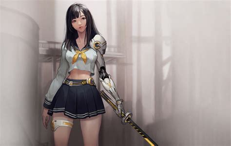 32 Anime Girl With Sword Wallpaper Hd Baka Wallpaper - vrogue.co