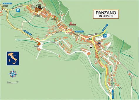 Map of Panzano in Chianti