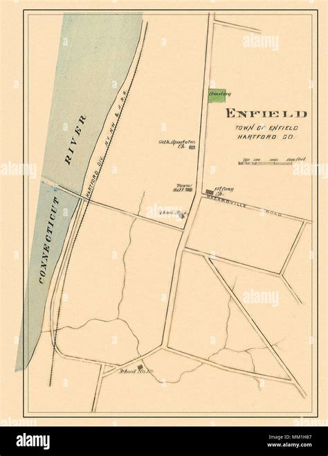 Map of Enfield. Enfield. 1893 Stock Photo - Alamy