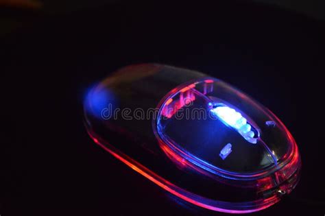 Glowing Neon Computer Mouse Stock Photo - Image: 59323676