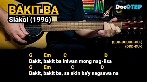 Bakit Ba - Siakol (1996) Easy Guitar Chords Tutorial with Lyrics - YouTube