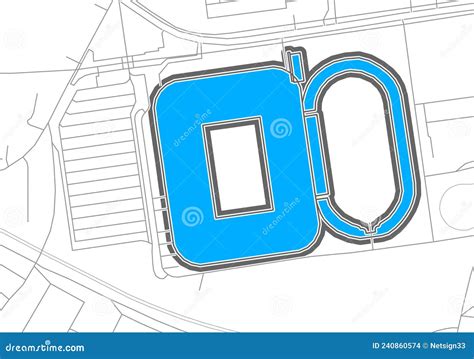 Dortmund, Football Stadium, Outline Vector Map | CartoonDealer.com ...