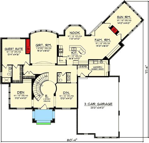 Floor Plan With Spiral Staircase - floorplans.click