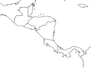 Central America Map wtih Country Borders Worksheet for 5th - 10th Grade | Lesson Planet