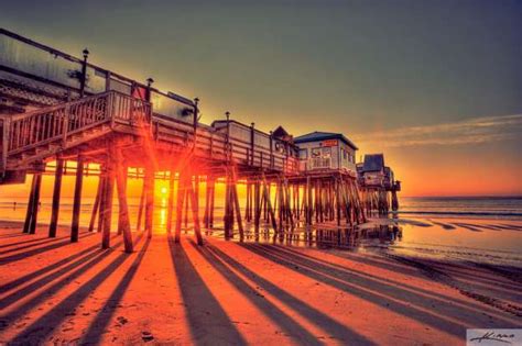 Pier at Old Orchard Beach During Sunrise | HDR Photography by Captain Kimo