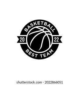 Basketball Design Black Logo Vector Illustration Stock Vector (Royalty ...