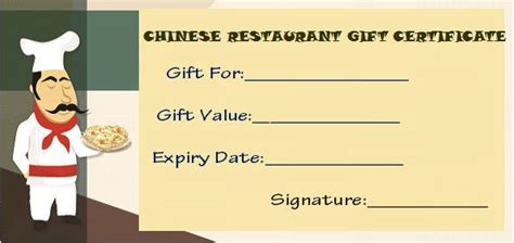 Restaurant Gift Certificate Templates: Gift Tastefully to your Loved ...