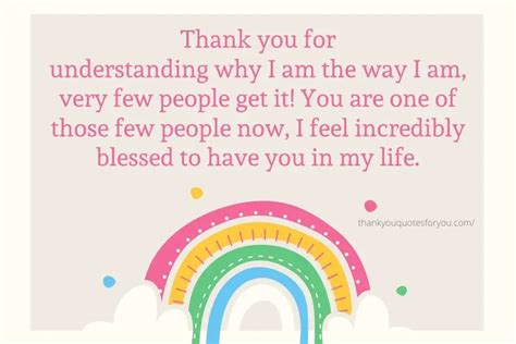 Thank You For Understanding Me Quotes And Messages