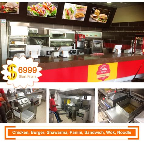 Fast Food Shop Burger Making Equipment for Sale Whole Set Mcdonalds Restaurant Kitchen Equipment ...