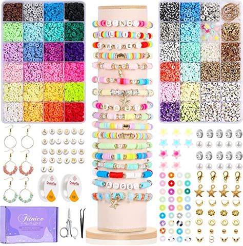 Clay Beads Bracelet Making Kit, 36 Colors Beads for Bracelets Making, 7849Pcs Polymer Clay Beads ...