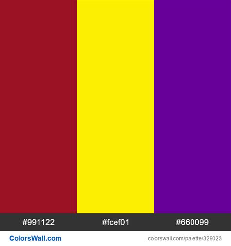 Tilted Red, Asfar Yellow, Indigo Purple palette - ColorsWall