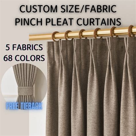 Pinch Pleat Blackout Curtains With Custom Size/fabric/colors FREE ...