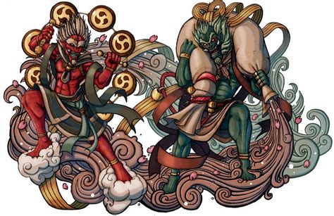 Demon Gods Fujin and Raijin by ElBrazo | Japanese tattoo designs, Japan ...