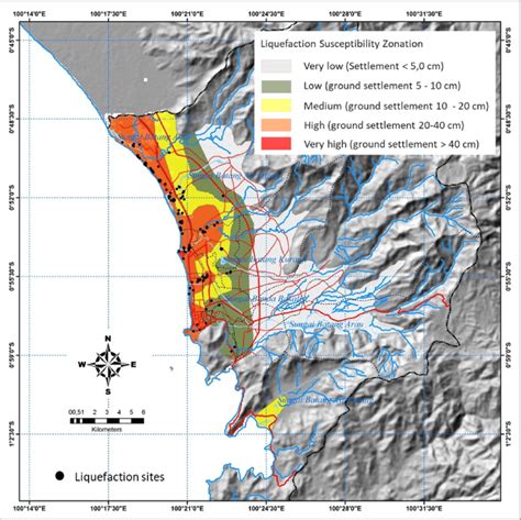 The liquefaction susceptibility microzonation map based on total ground... | Download Scientific ...