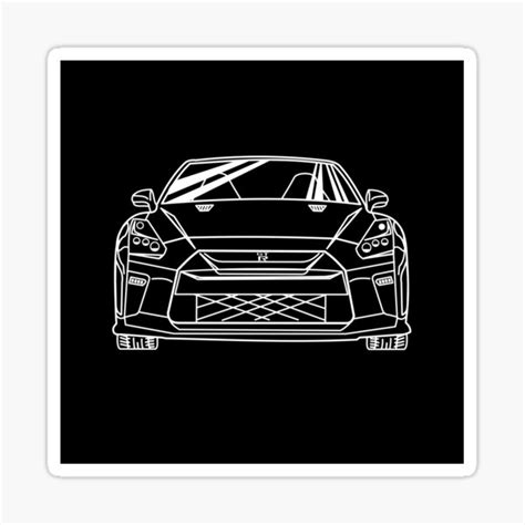 "Nissan GT-R sportscar" Sticker for Sale by Aurealis | Redbubble