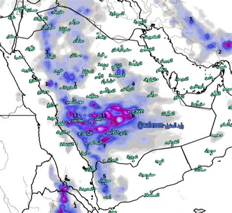 وليد سليمان الحقيل on Twitter: "توقع الأمطار بإذن الله من الخميس 29 #رمضان وحتى الأحد القادم ...