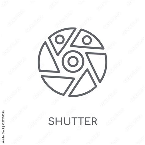 Shutter linear icon. Modern outline Shutter logo concept on white background from Cinema ...