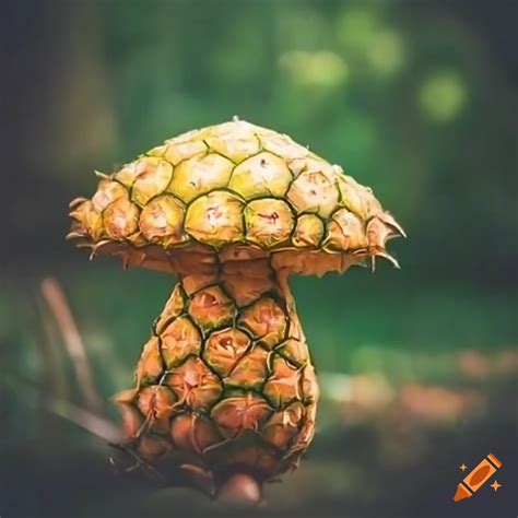 Pineapple mushroom sculpture