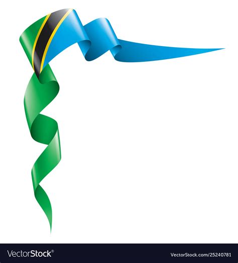 Tanzania flag on a white Royalty Free Vector Image