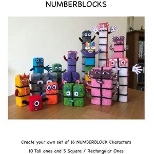 NUMBERBLOCKS Knitting Pattern. 16 Characters on Wood. PDF Download. - Etsy