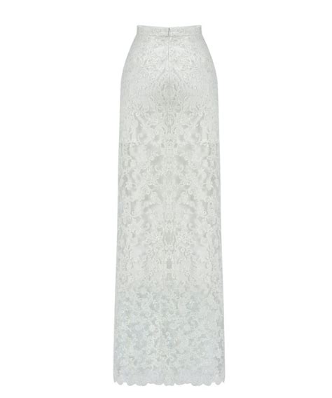 White Lace Skirt - Simay Kislaoglu Design