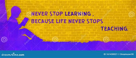 Motivational Quote on Education, Learning and Reading. Horizontal Banner Stock Image - Image of ...