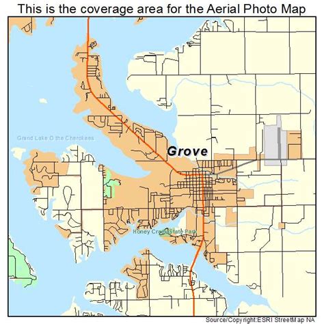 Aerial Photography Map of Grove, OK Oklahoma