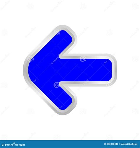 Blue Arrow Pointing Left Isolated on White, Clip Art Blue Arrow Icon Pointing To Left, Arrow ...