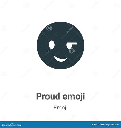 Proud Emoji Vector Icon on White Background. Flat Vector Proud Emoji ...