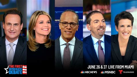 Moderators Set for NBC News/MSNBC Democratic Primary Debate