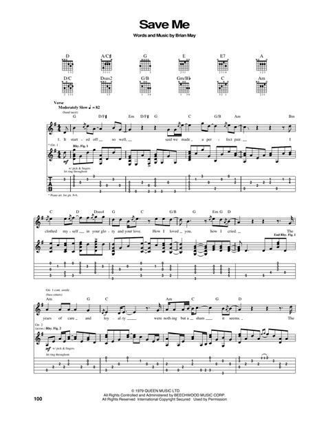 Save Me by Queen - Guitar Tab - Guitar Instructor