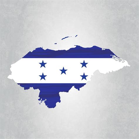 Honduras map with flag 4266793 Vector Art at Vecteezy