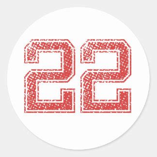 Number 22 Stickers | Zazzle