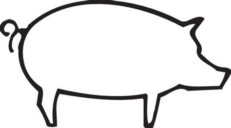 Pig Outline Clip Art at Clker.com - vector clip art online, royalty ...