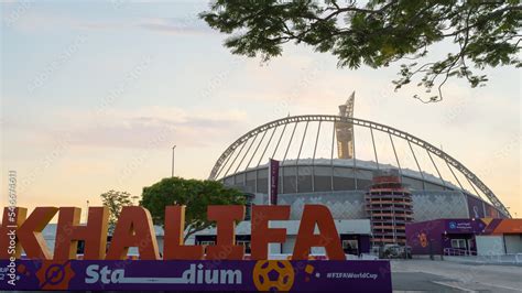 Khalifa International Stadium, also known as National Stadium. Stock ...